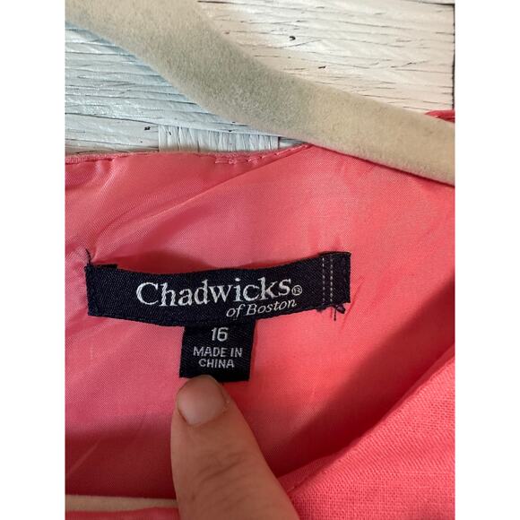 Chadwick’s Boston women’s linen dress sleeveless fit & flare plus size summer - Picture 5 of 11